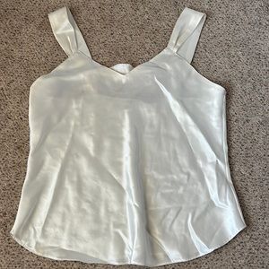 Silk white tank top